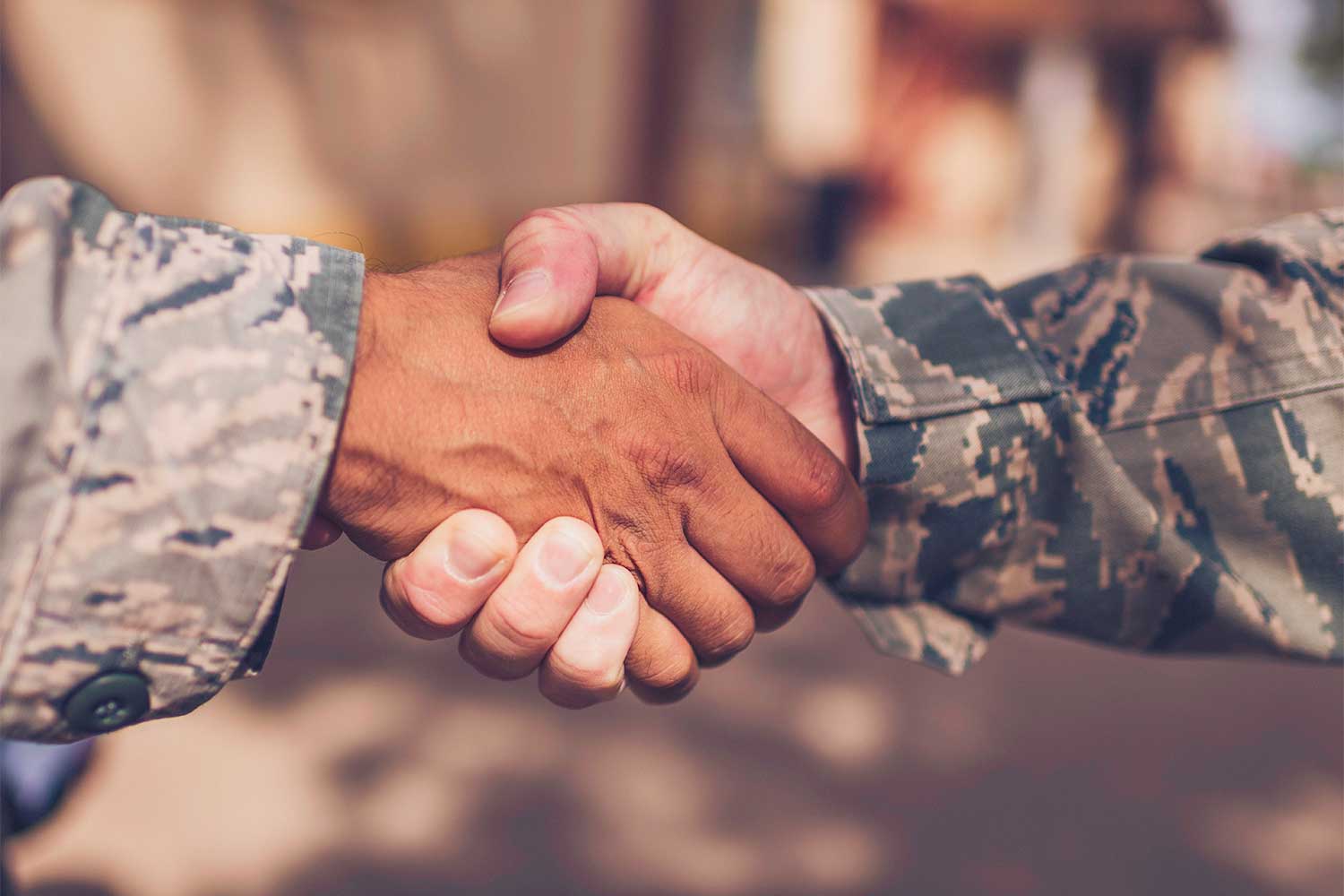 military handshake