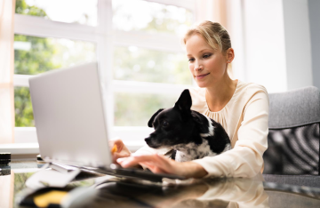 Student on a laptop