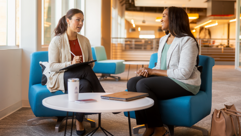 Student working at a coffee shop
