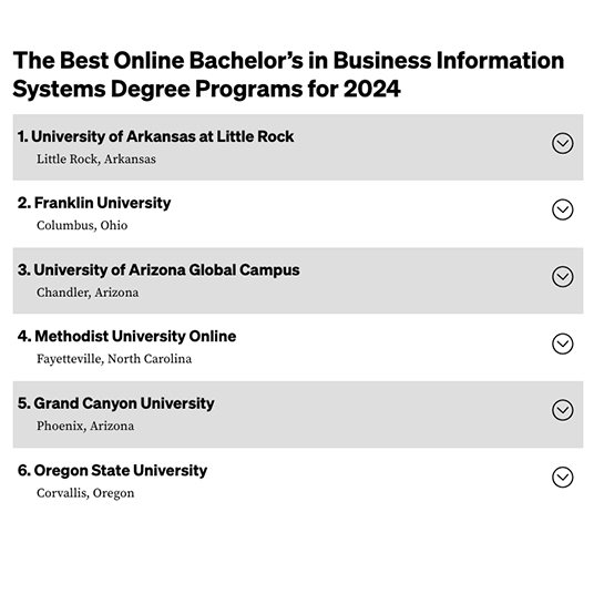 Best Online Bachelor’s in Business Information Systems Degree Programs for 2024 Rankings