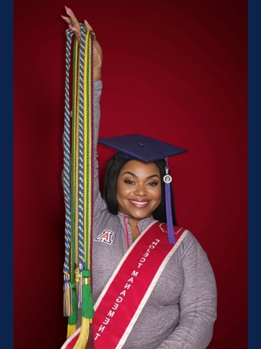 Aquiala Murray in graduation regalia