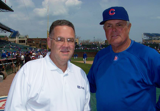 Bill Davis with cubs