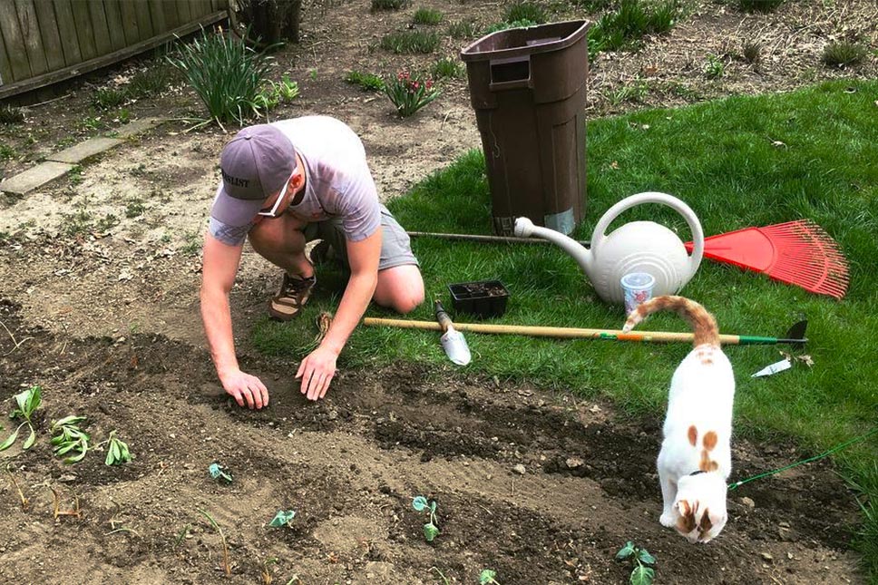 marc Hyntka in the garden