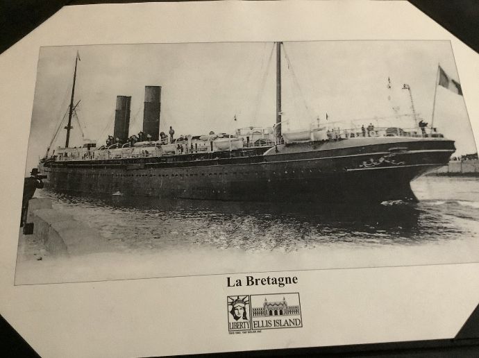 A vintage photo of a ship