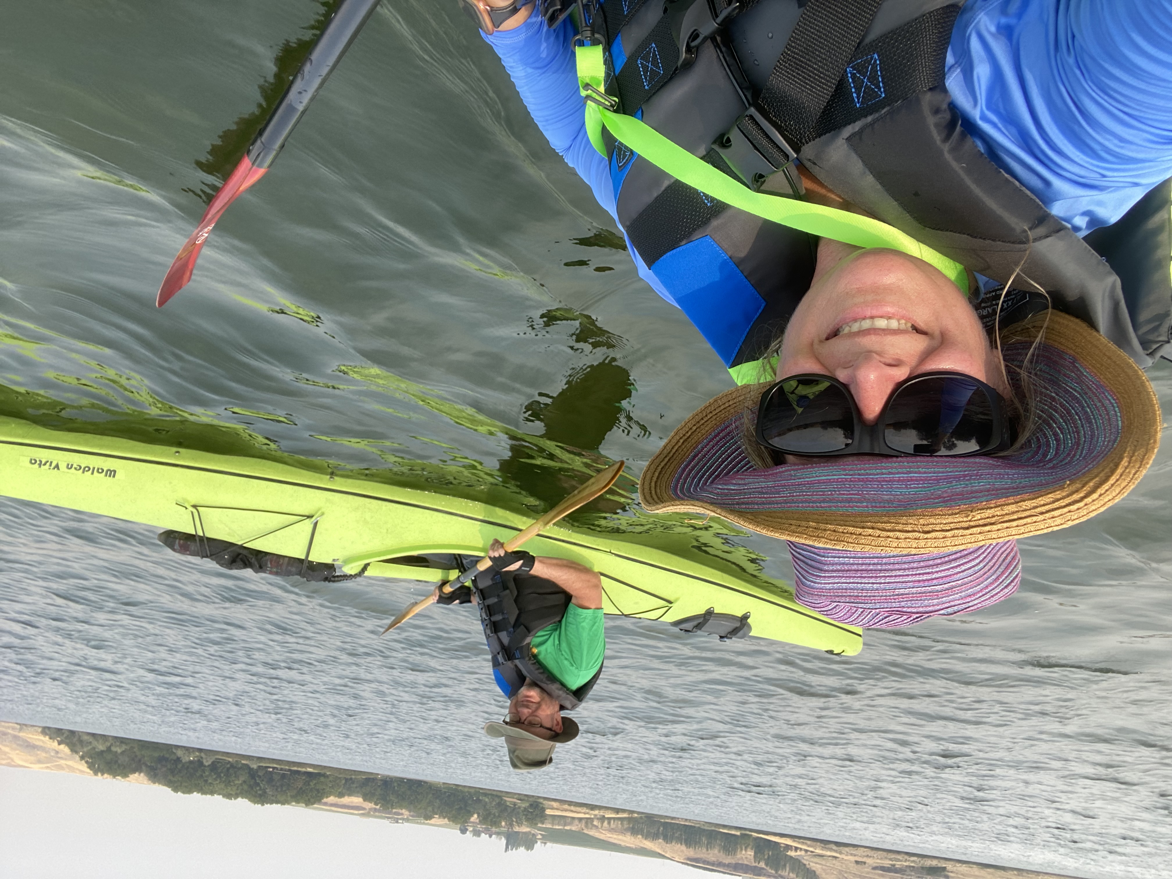 UAGC faculty member Jennifer Robinson kayaking