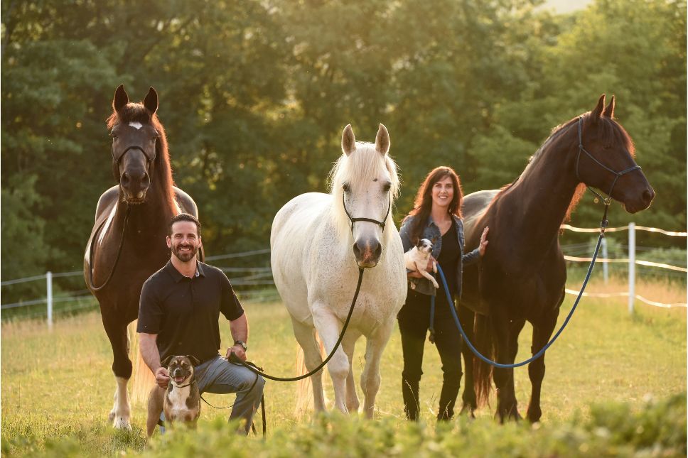 uGC Fculty dr. katie thiry with husband and horses