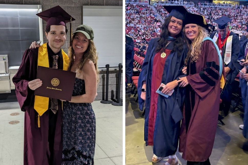 UAGC faculty Michelle Otstot and her children