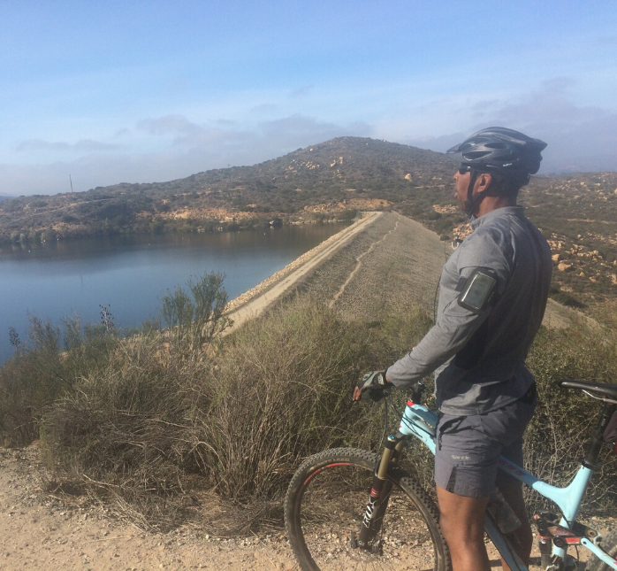 dr. newton miller on a mountain bike