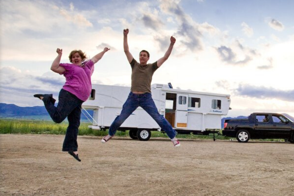 Tim and Candy Rice with their first RV