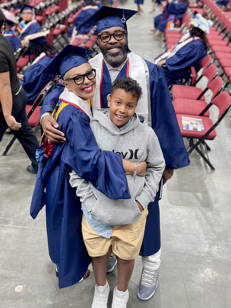 uagc grads will smith and jessica smith with their son