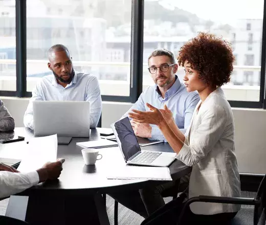 Lady in a meeting