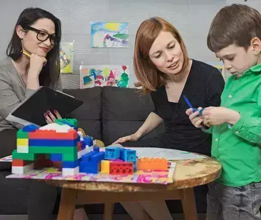 Teacher with child
