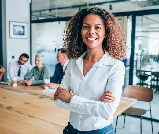 Lady in the conference room