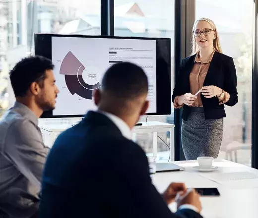 Lady doing a presentation