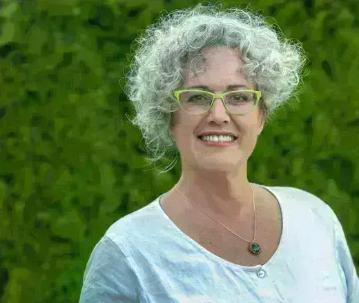 Lady with sick glasses.