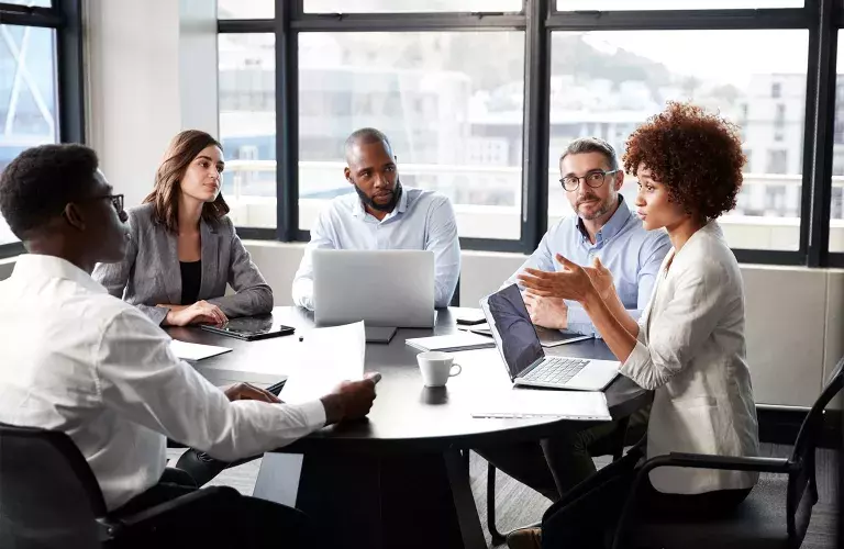 Lady in a meeting