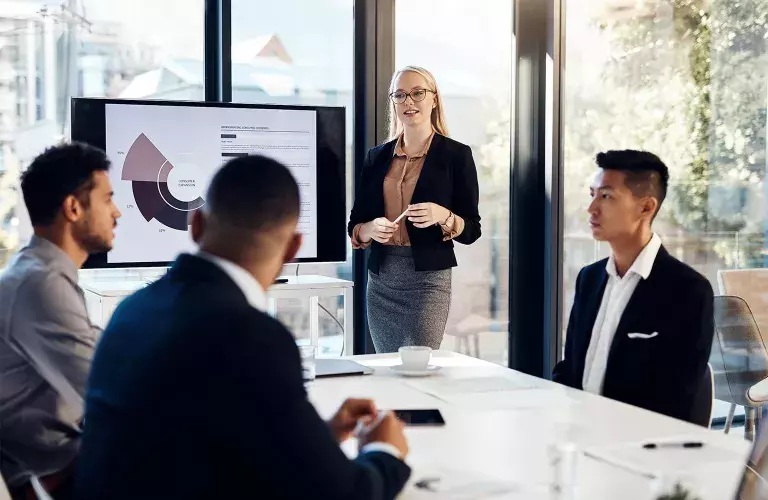 Lady doing a presentation