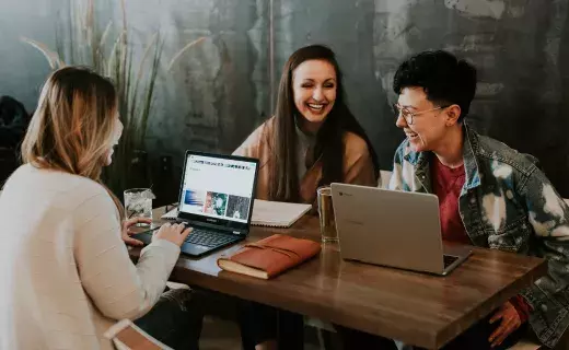 Students studying