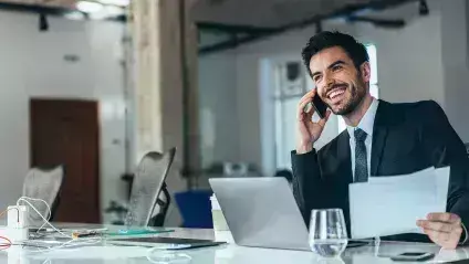 Guy talking on the phone
