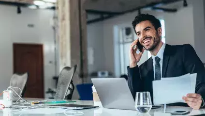 Guy talking on the phone