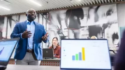 Person Explaining to Group