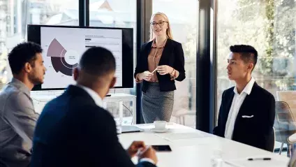 Employees in a room