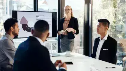 Employees in a room