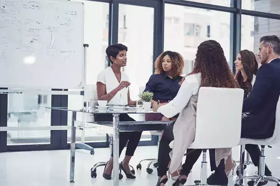 people in a meeting