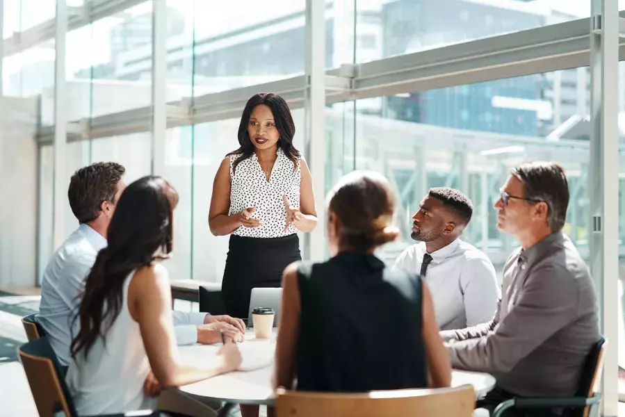 People in a meeting