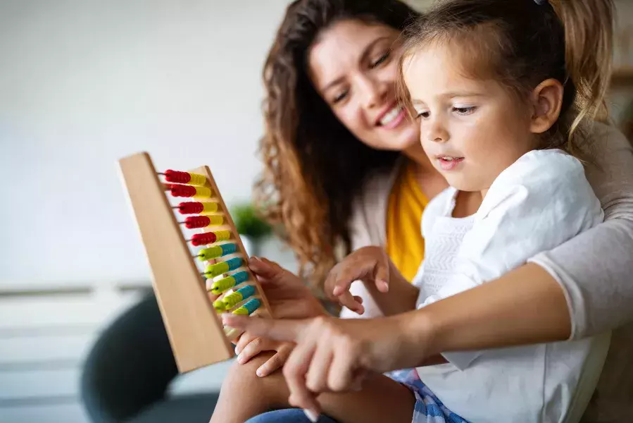 Teacher with child