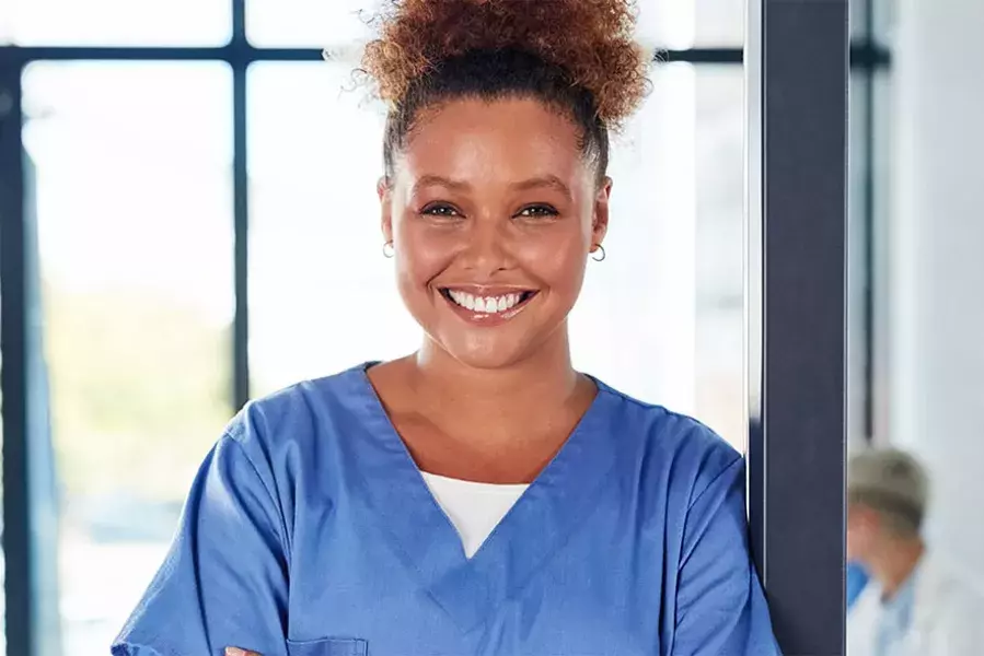 Nurse smiling