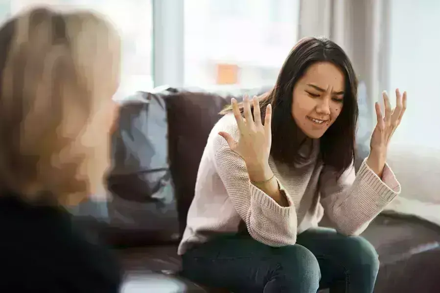 Lady on a couch