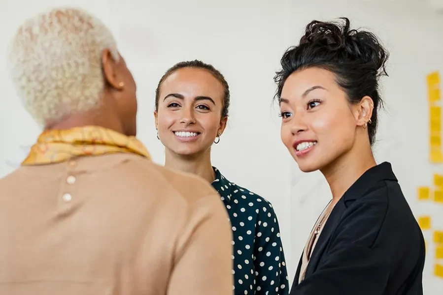 Group of people in discussion