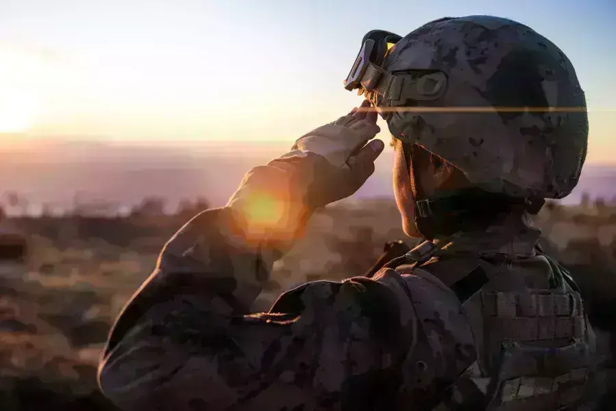 marine saluting