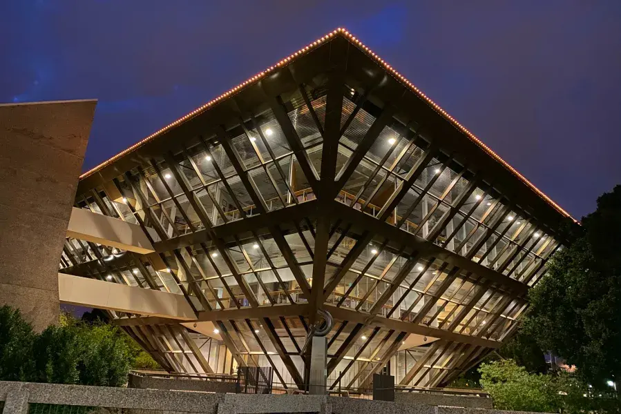 City hall at night