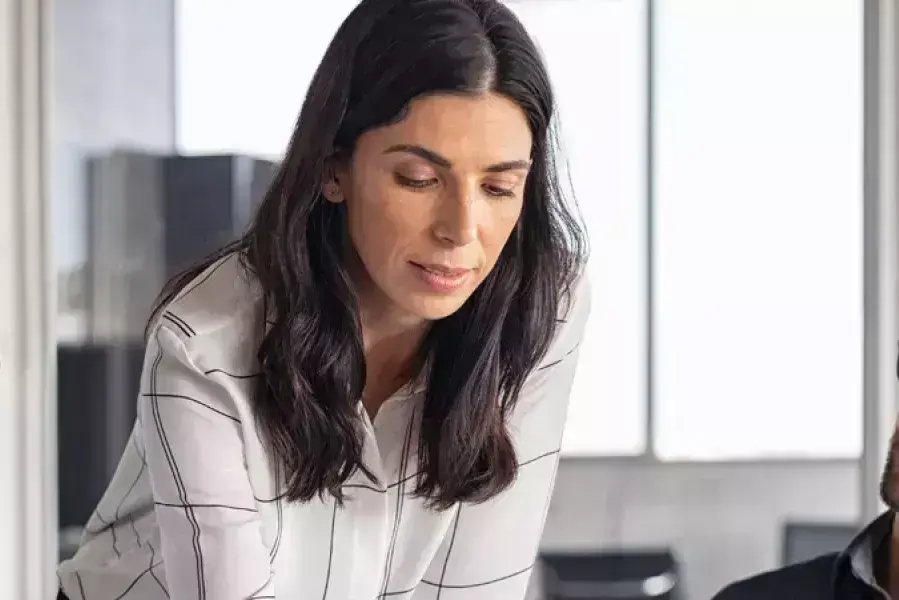 Employees in a room