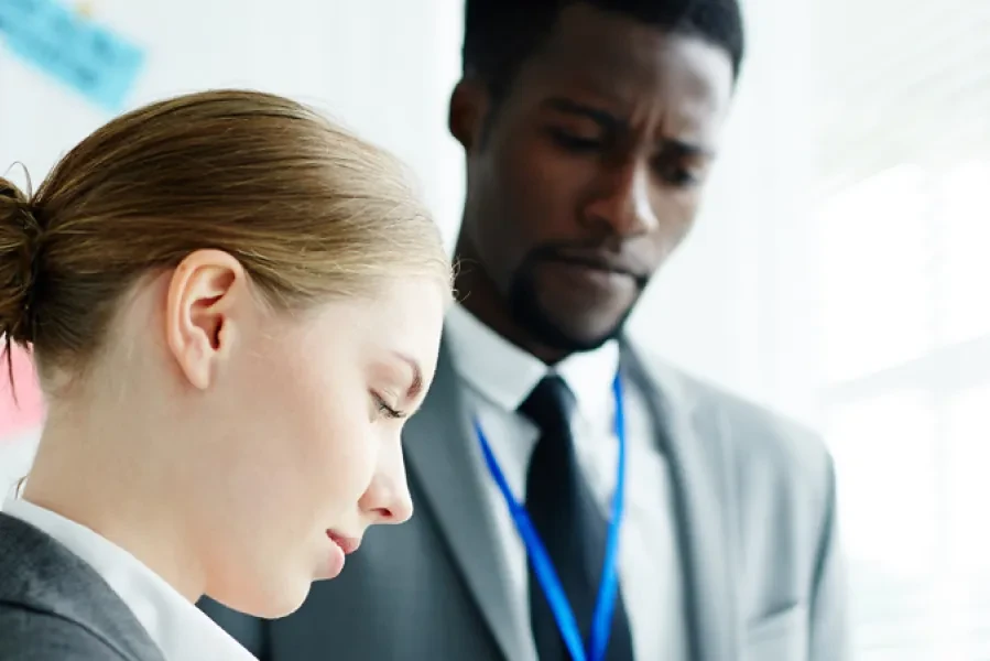 Employees in a room