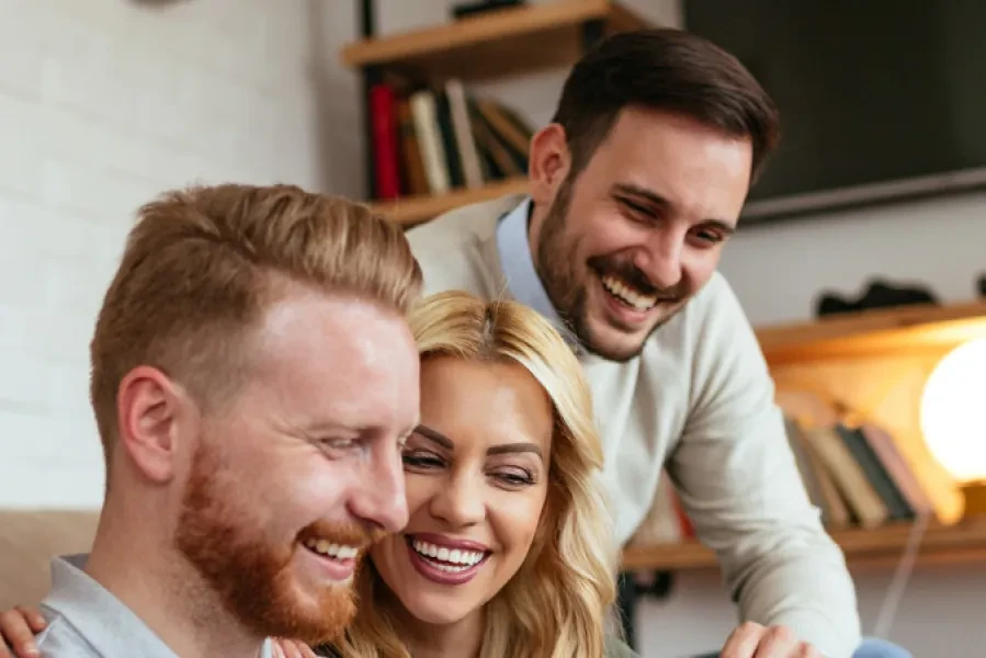 students on a laptop