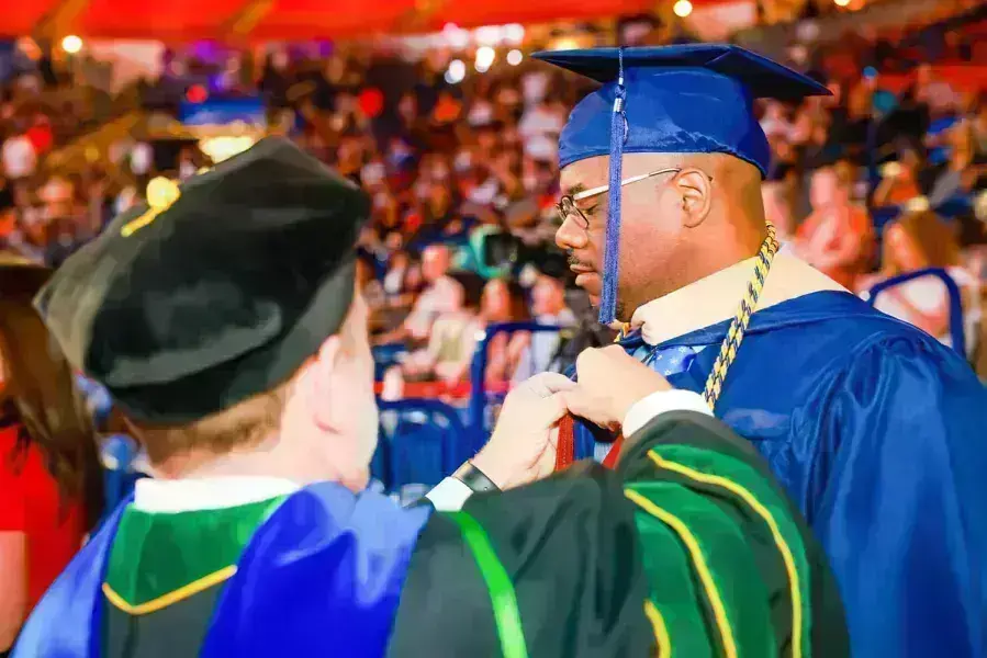 Graduate in robes