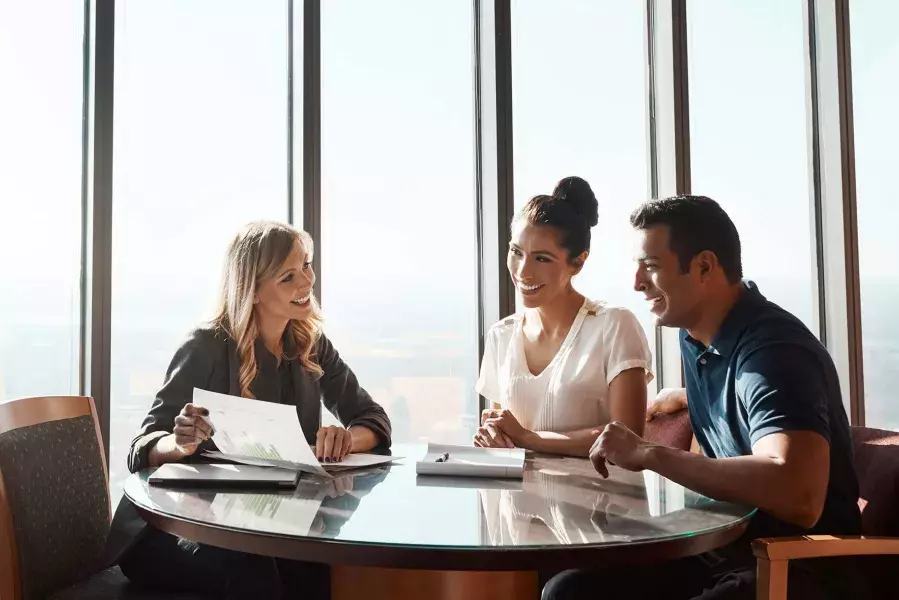 Group of people working on accounting 