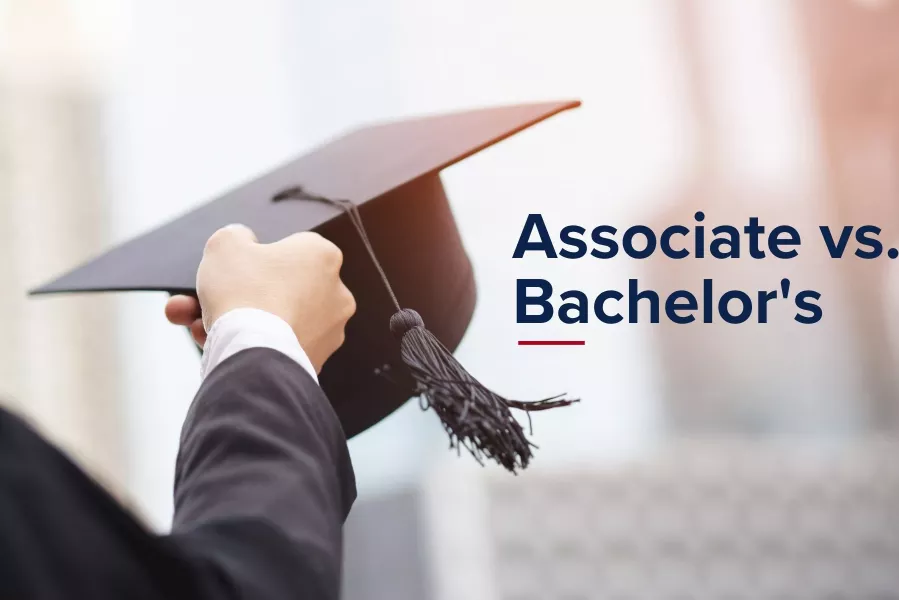 associate vs. bachelor's degree