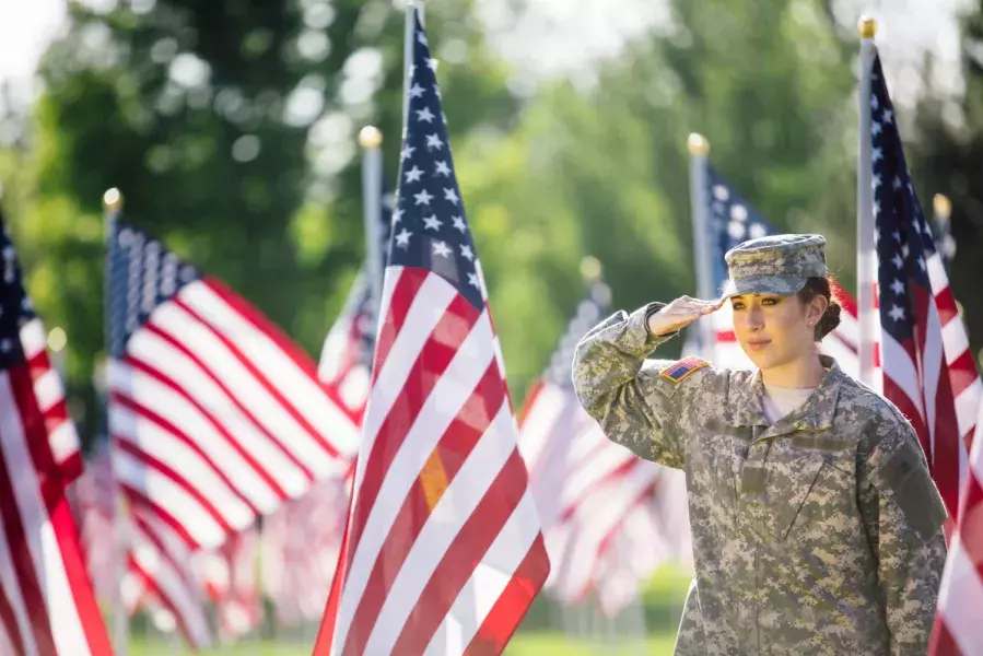 soldier saluting