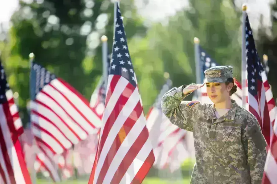 soldier saluting