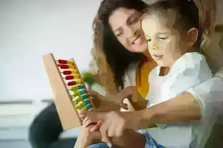 Teacher with child