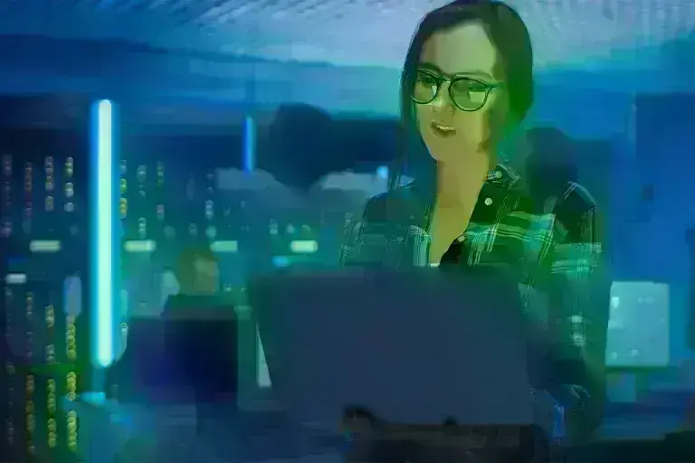 Tech lady on laptop