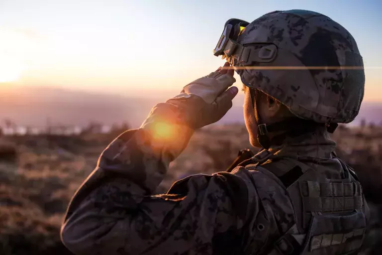 marine saluting