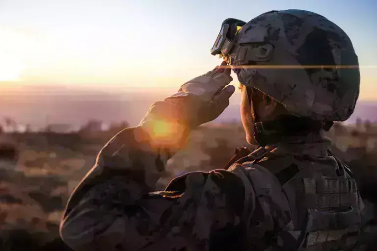 marine saluting