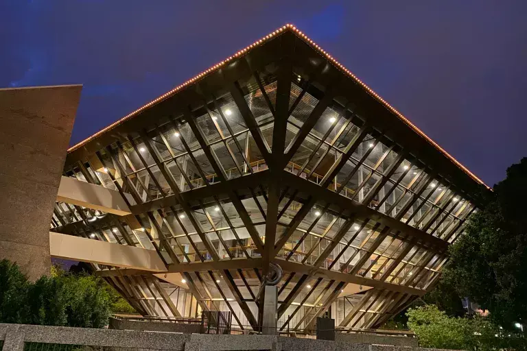 City hall at night