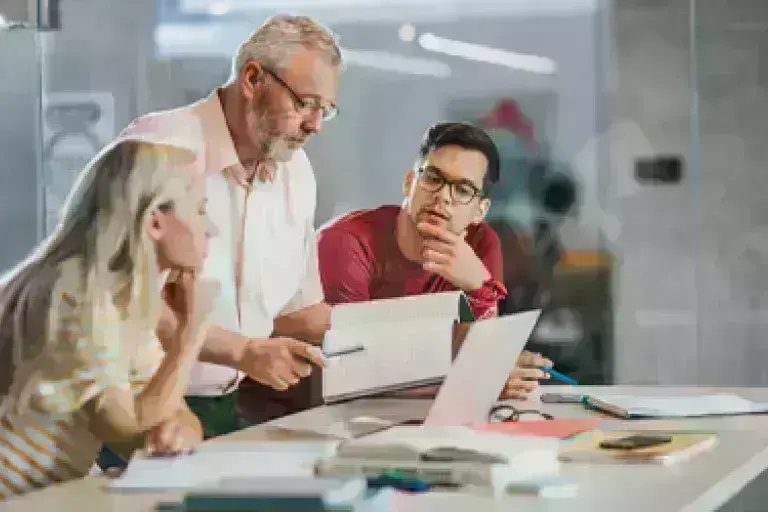employees in a conference room