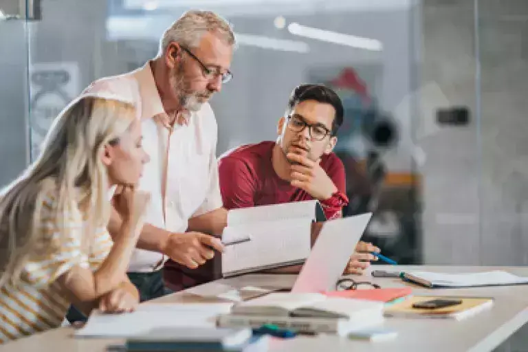 employees in a conference room